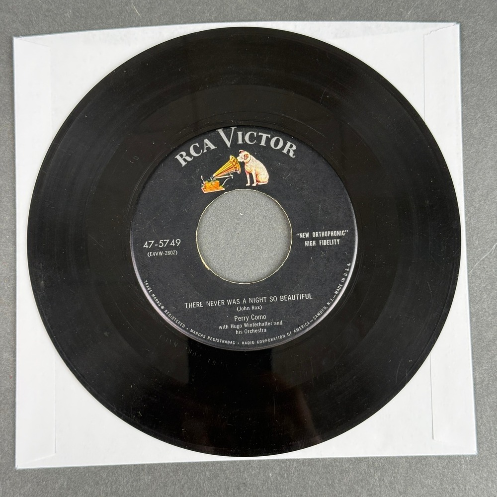 Perry Como Hit And Run Affair 45 RPM RCA Victor Vinyl Record 47-5749